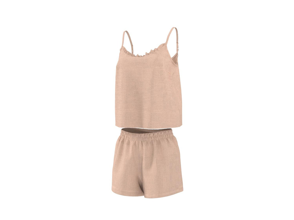 Pyjashort en mousseline pour femme