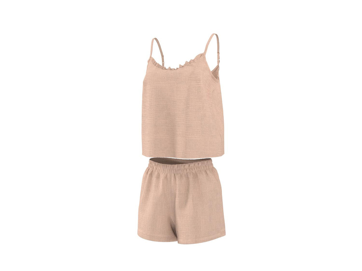 Pyjashort en mousseline pour femme