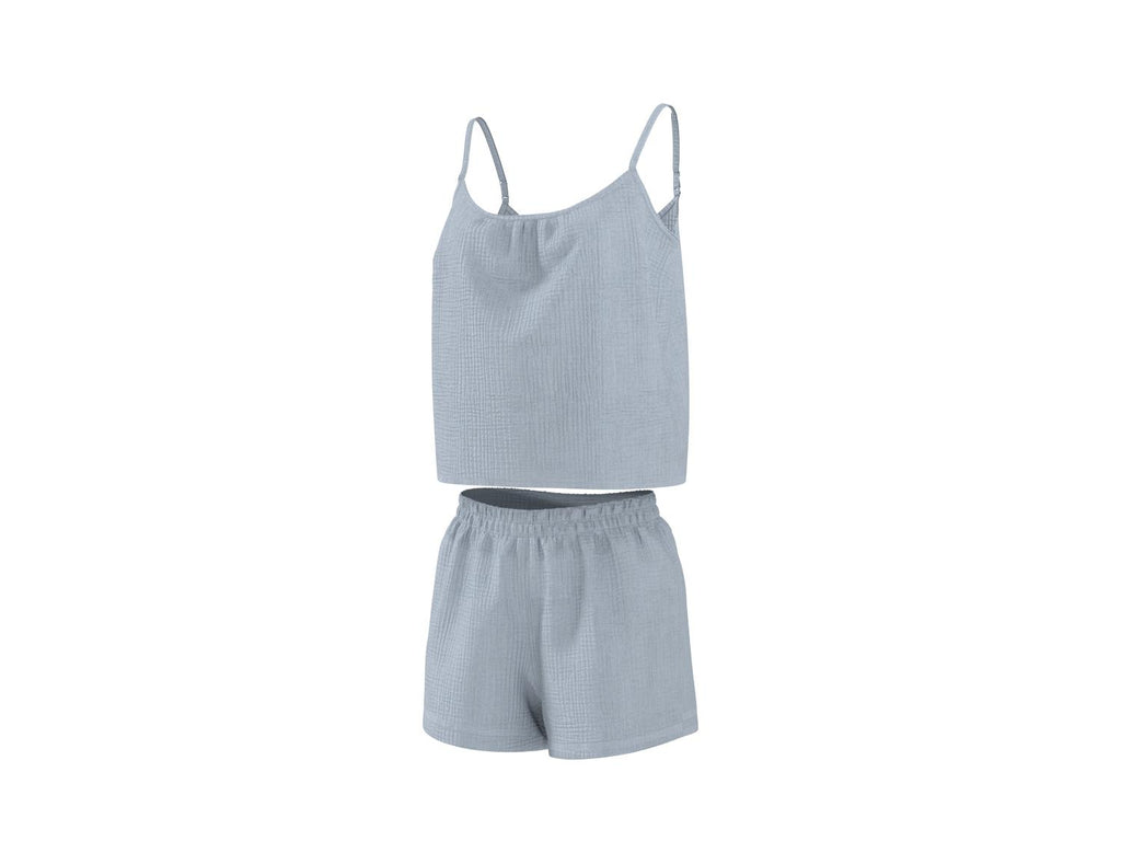 Pyjashort en mousseline pour femme