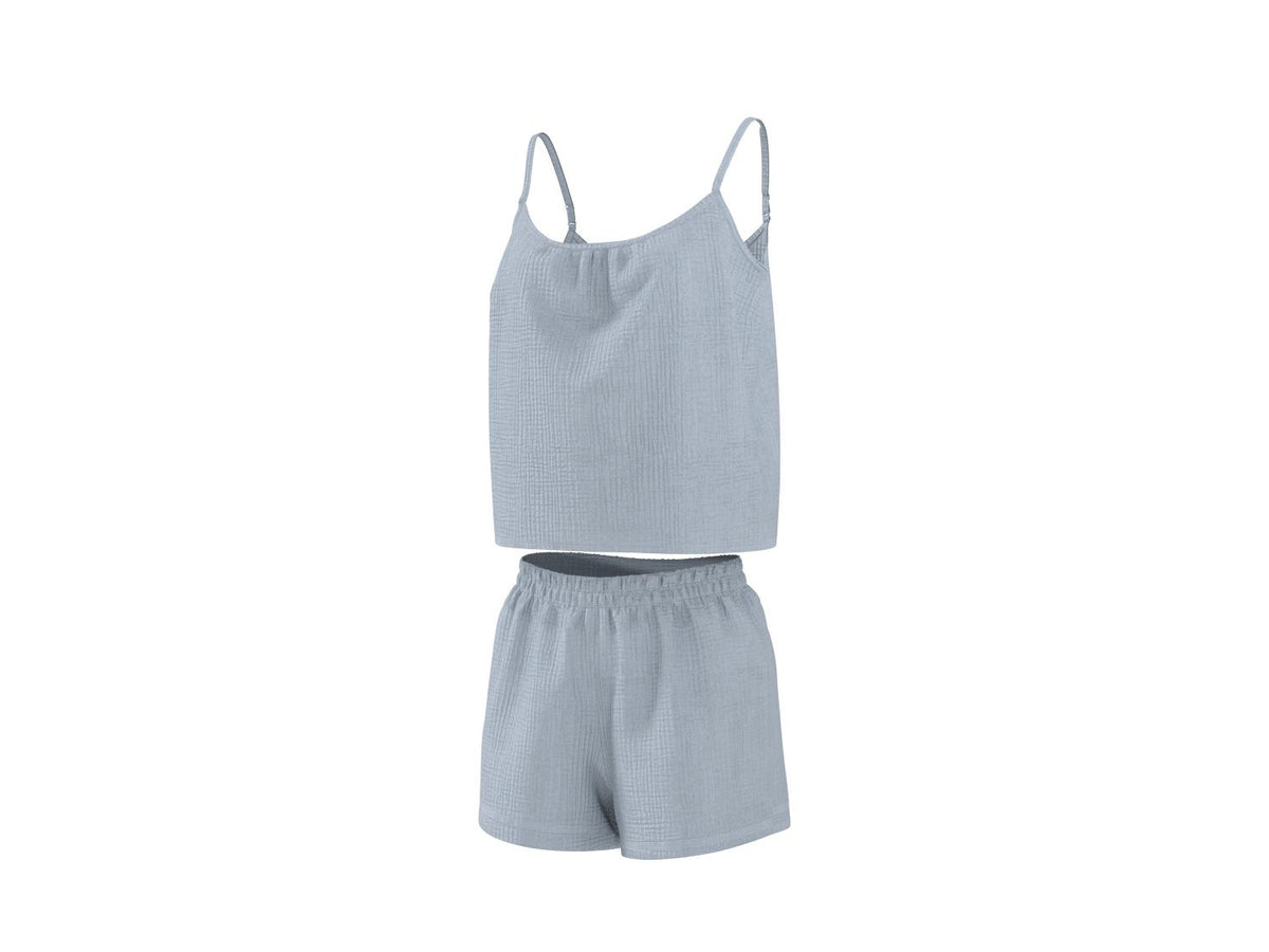 Pyjashort en mousseline pour femme