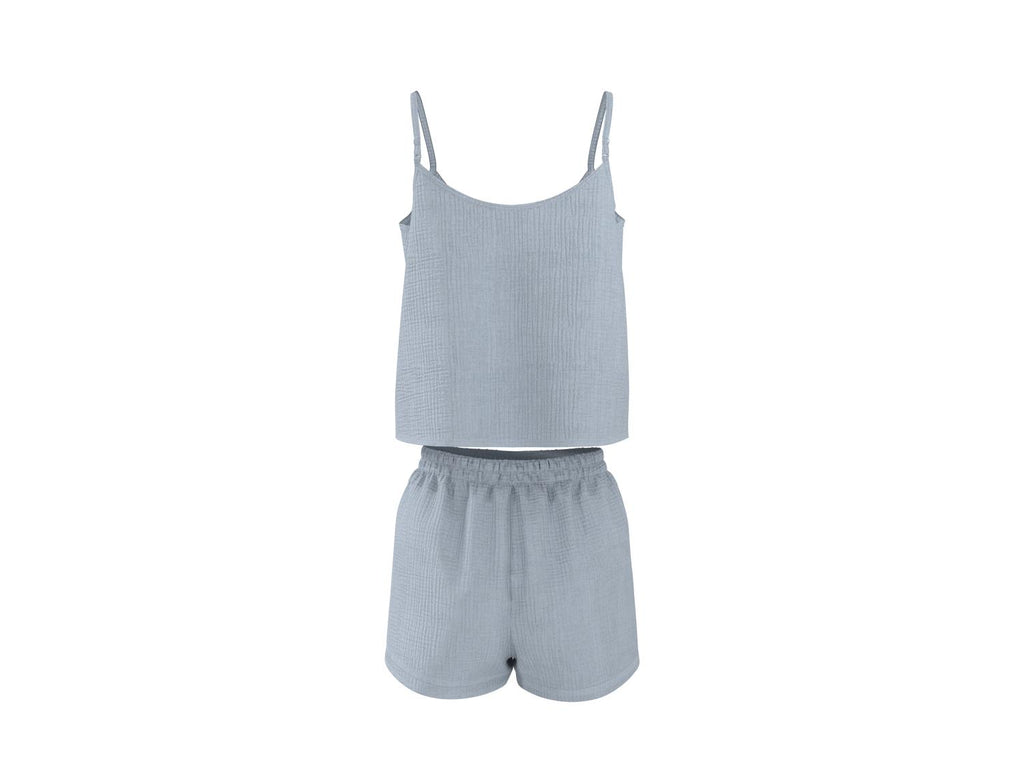 Pyjashort en mousseline pour femme