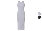 Robe côtelée avec soutien-gorge intégré femme