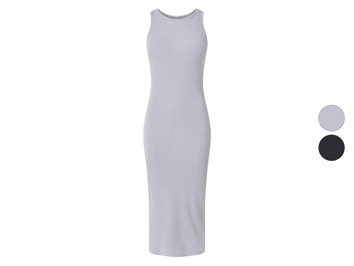 Robe côtelée avec soutien-gorge intégré femme