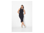 Robe côtelée avec soutien-gorge intégré femme