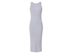 Robe côtelée avec soutien-gorge intégré femme