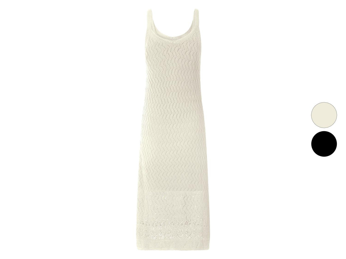 Robe en crochet mi-longue femme