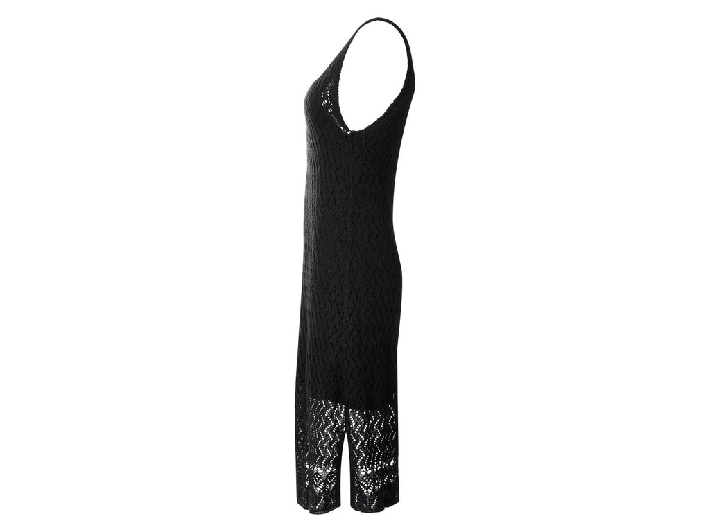 Robe en crochet mi-longue femme