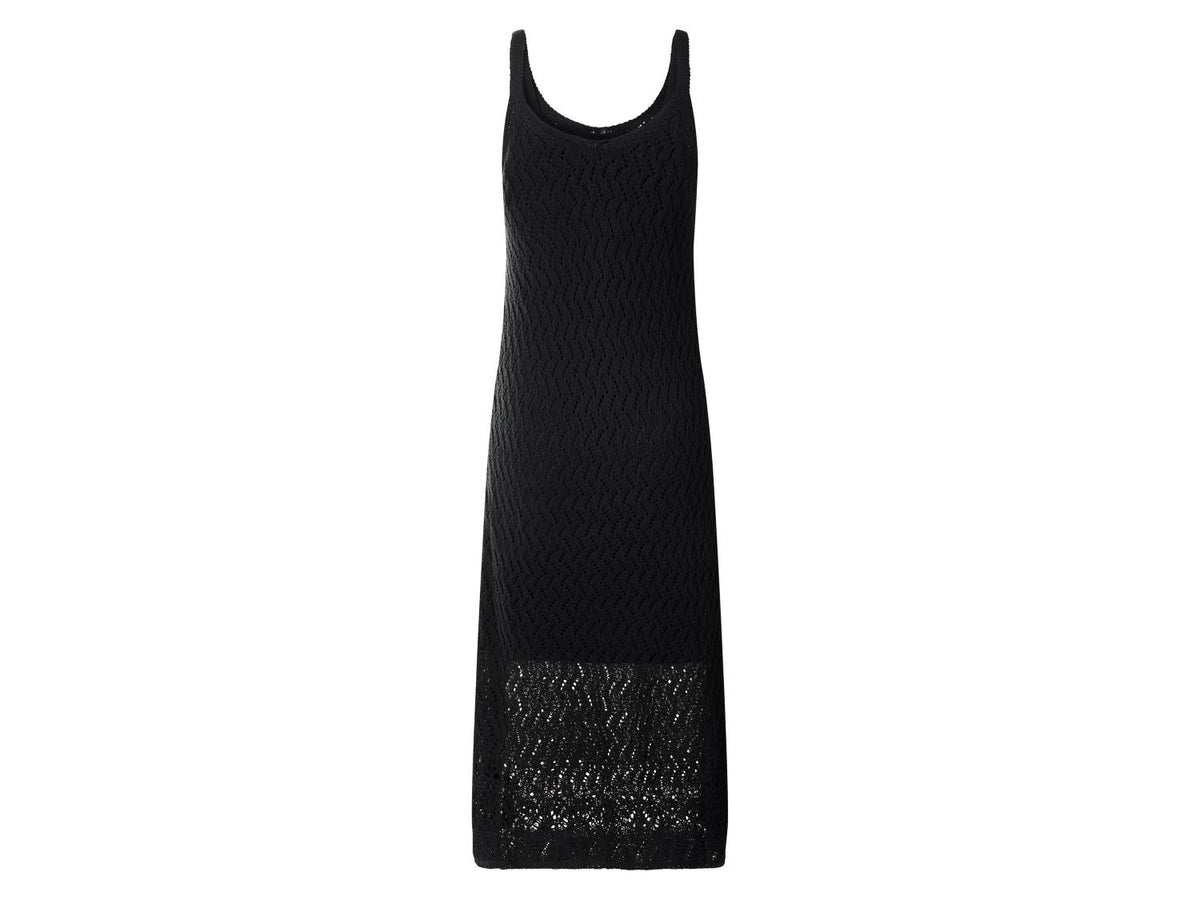 Robe en crochet mi-longue femme