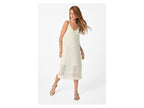 Robe en crochet mi-longue femme