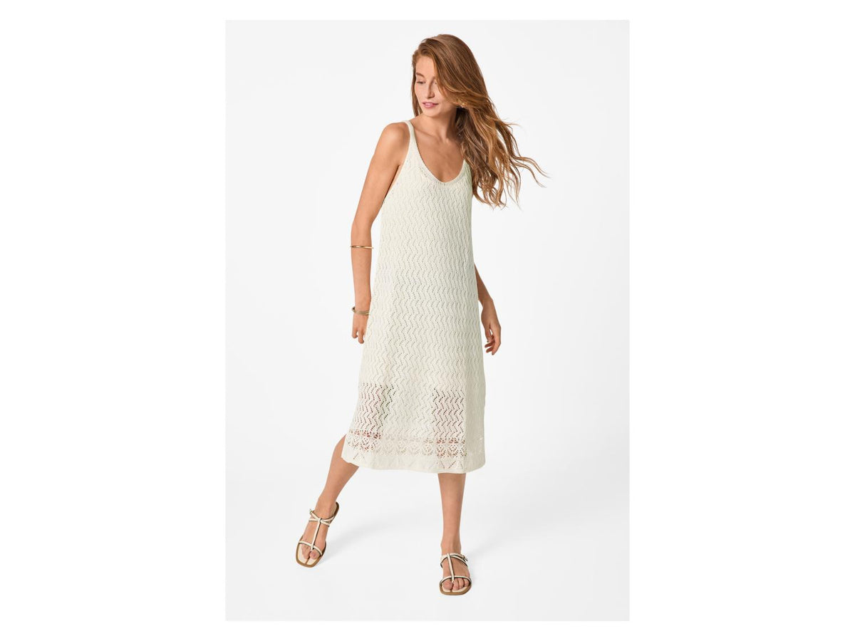 Robe en crochet mi-longue femme