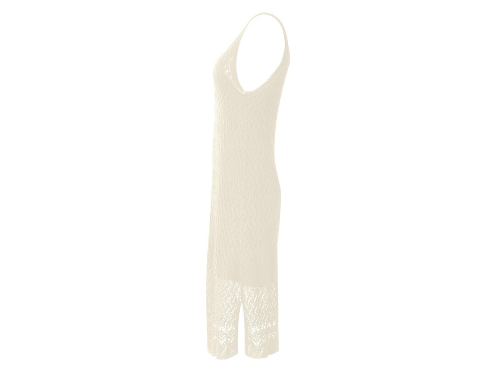 Robe en crochet mi-longue femme