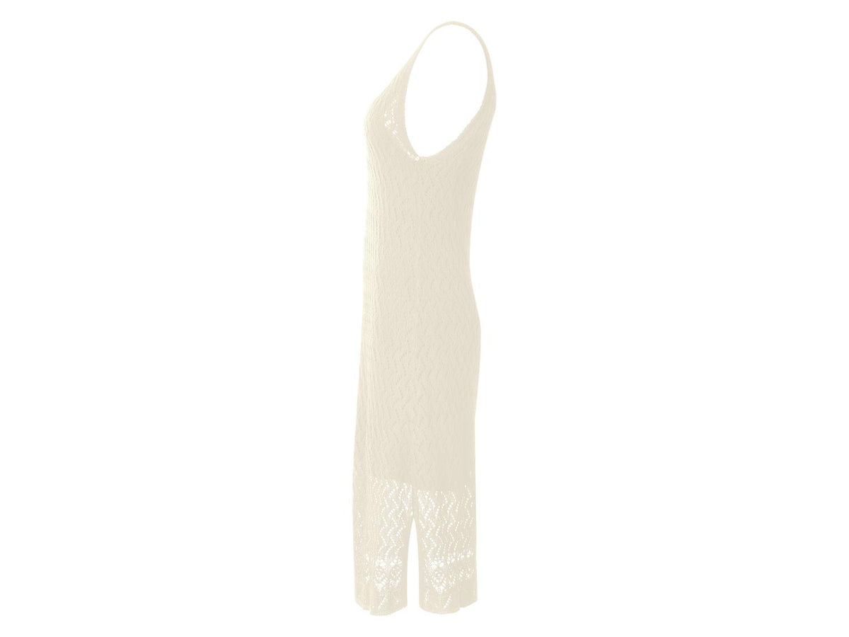 Robe en crochet mi-longue femme