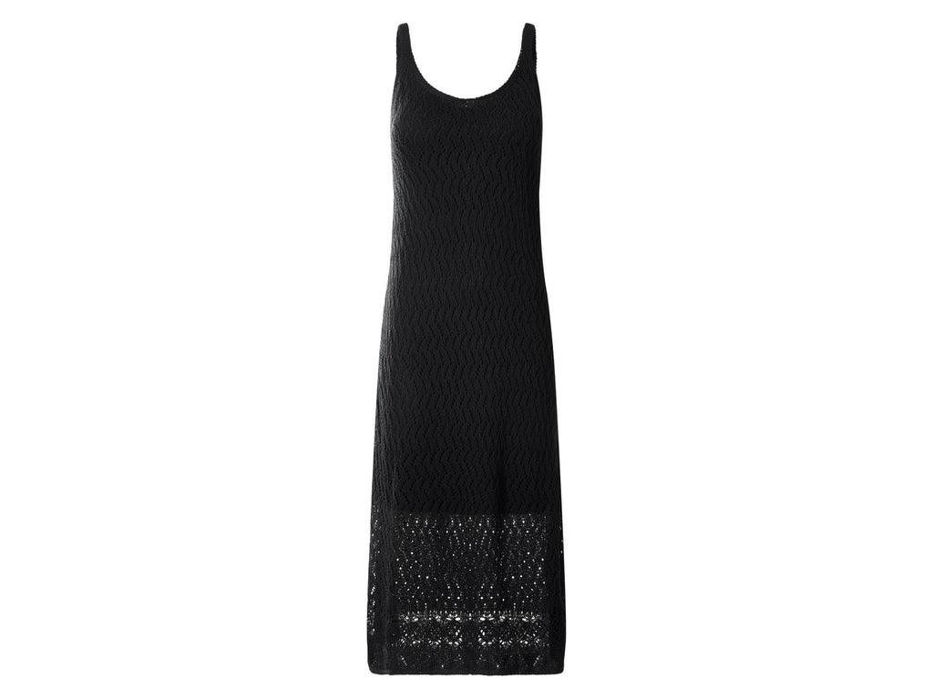 Robe en crochet mi-longue femme
