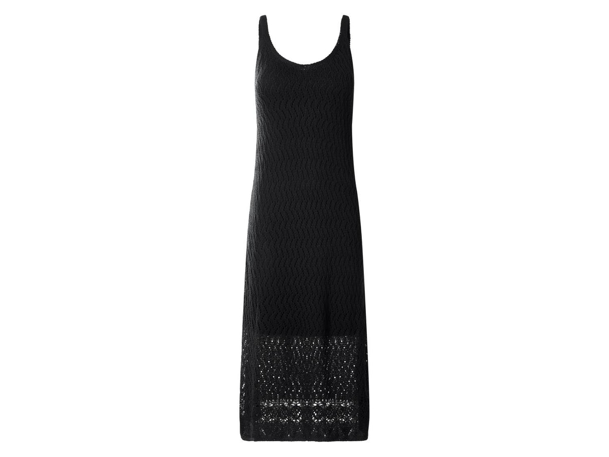 Robe en crochet mi-longue femme