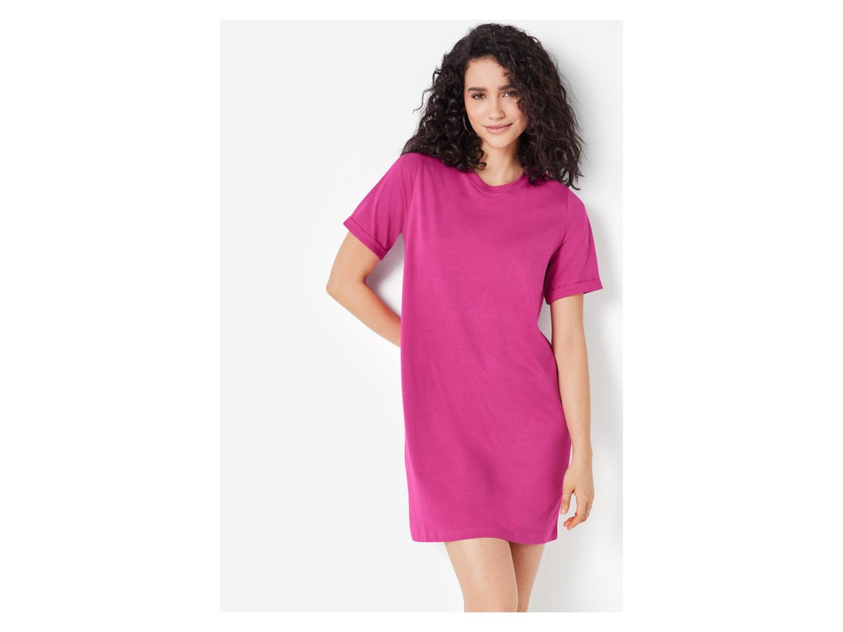 Robe femme, à manches retroussées