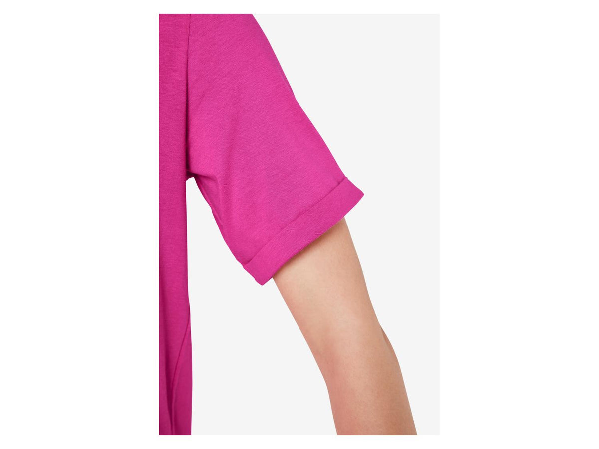 Robe femme, à manches retroussées