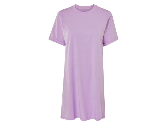 Robe femme, à manches retroussées