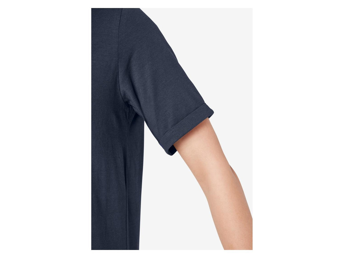 Robe femme, à manches retroussées