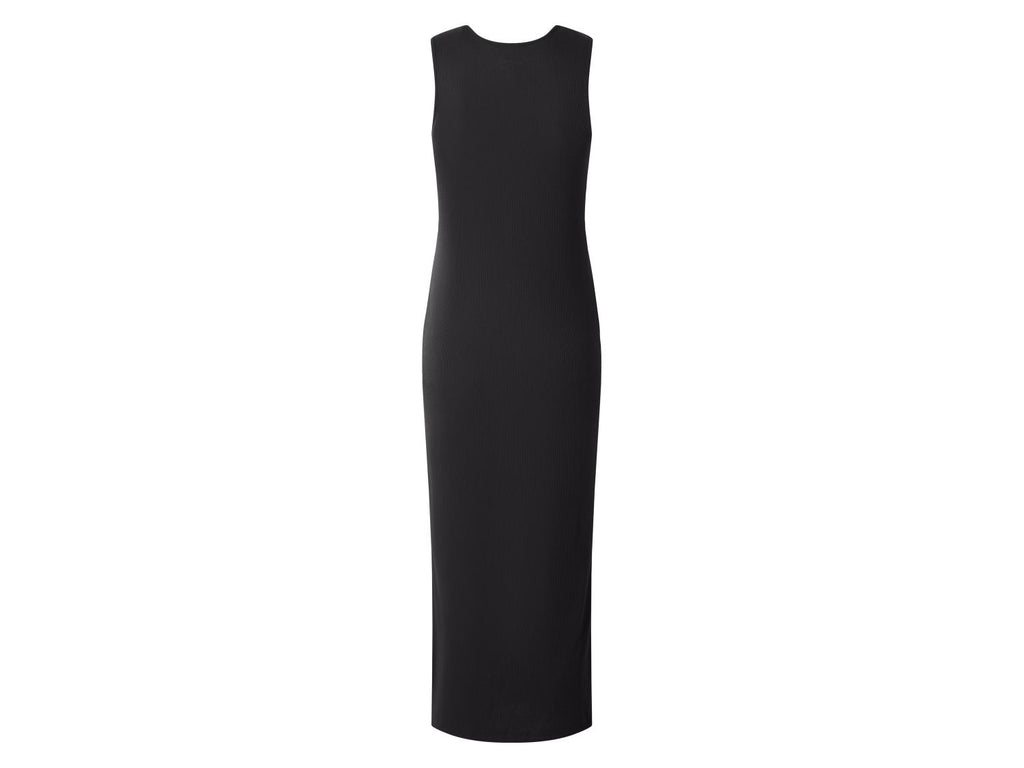 Robe mi-longue côtelée femme