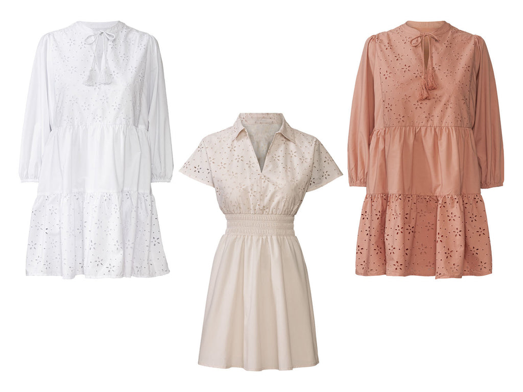 Robe mini à broderies femme
