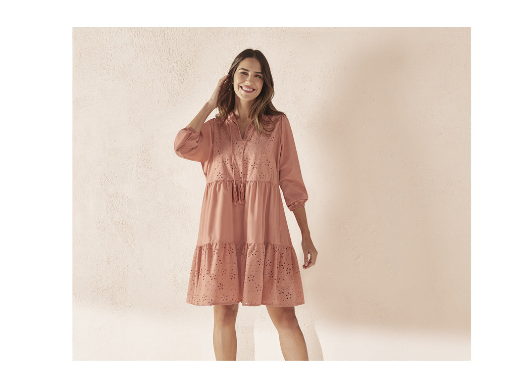 Robe mini à broderies femme