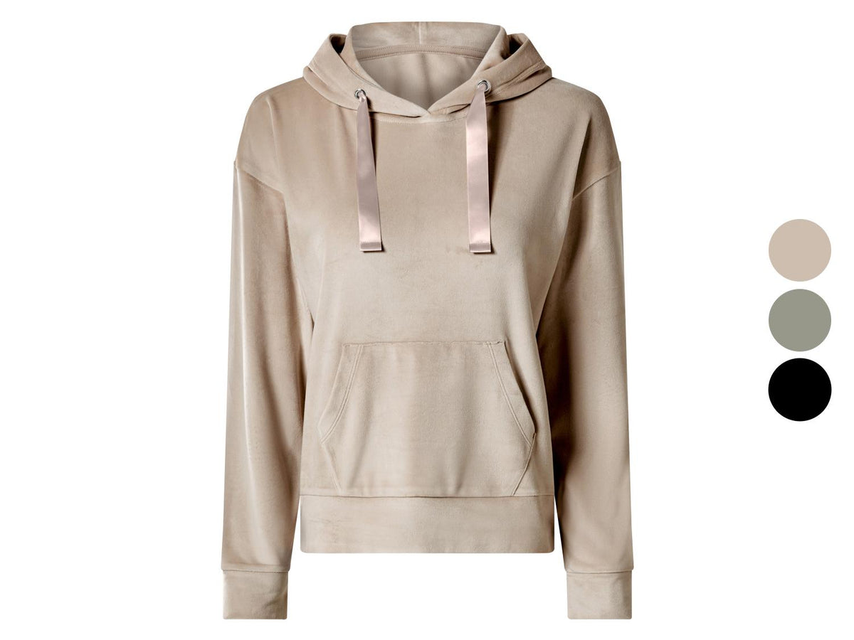 Sweat à capuche en velours femme