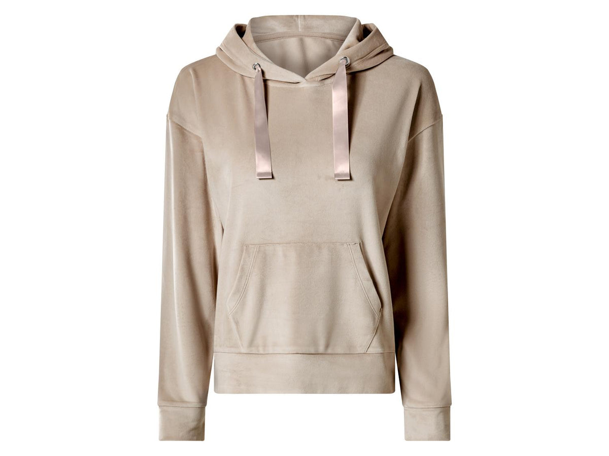 Sweat à capuche en velours femme