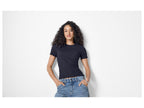 T-shirt côtelé femme