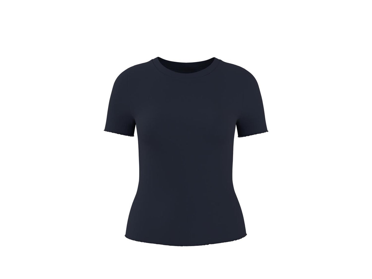 T-shirt côtelé femme