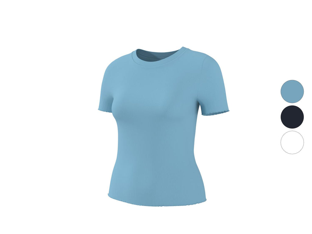T-shirt côtelé femme