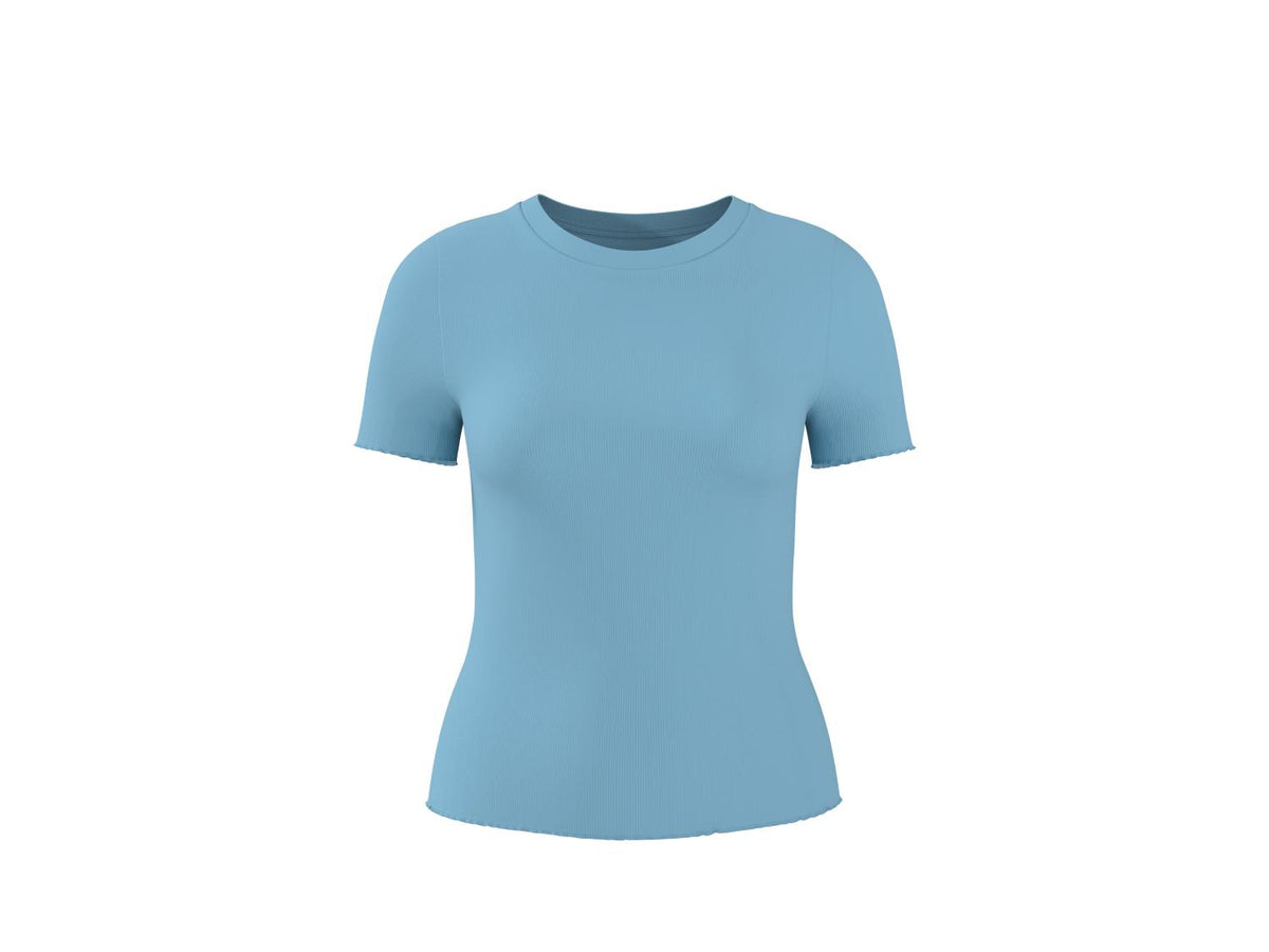 T-shirt côtelé femme