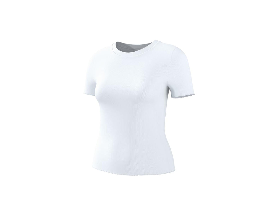 T-shirt côtelé femme