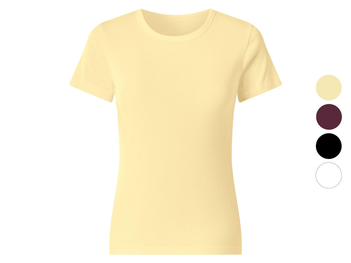 T-shirt côtelé femme