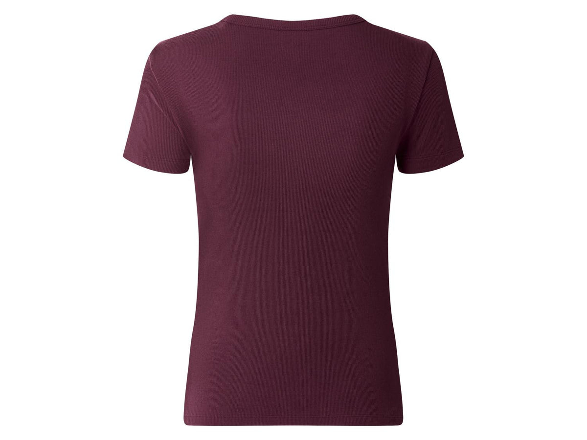 T-shirt côtelé femme