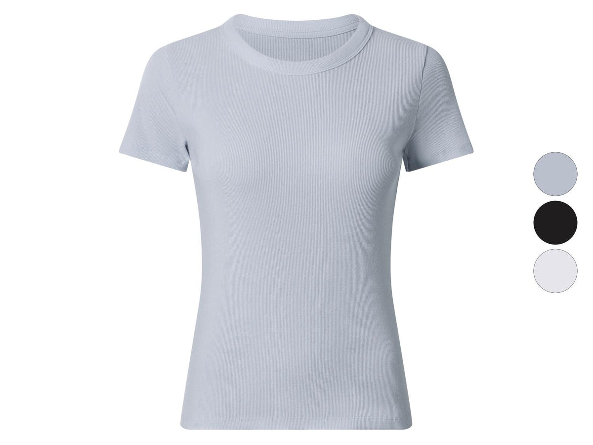 T-shirt côtelé pour femme