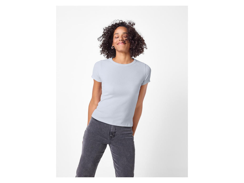 T-shirt côtelé pour femme