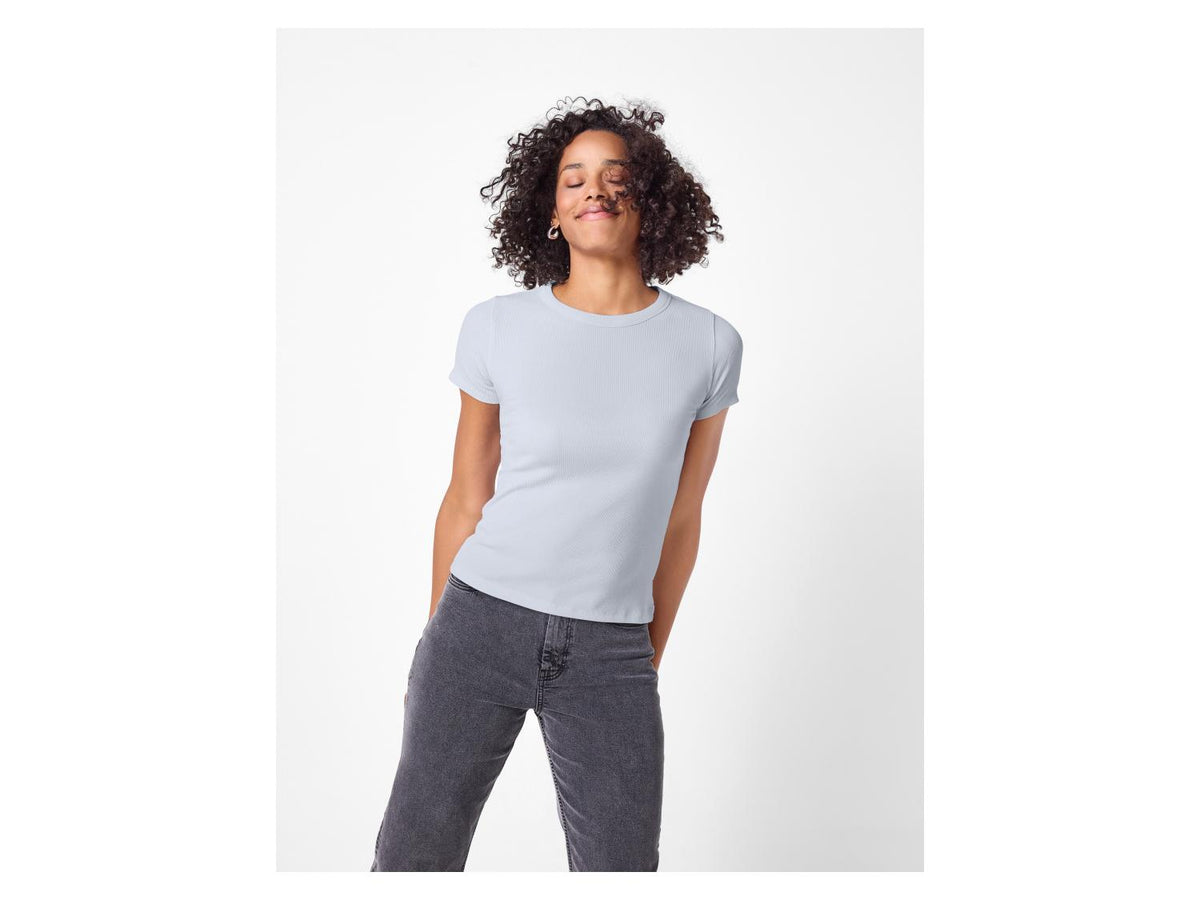T-shirt côtelé pour femme