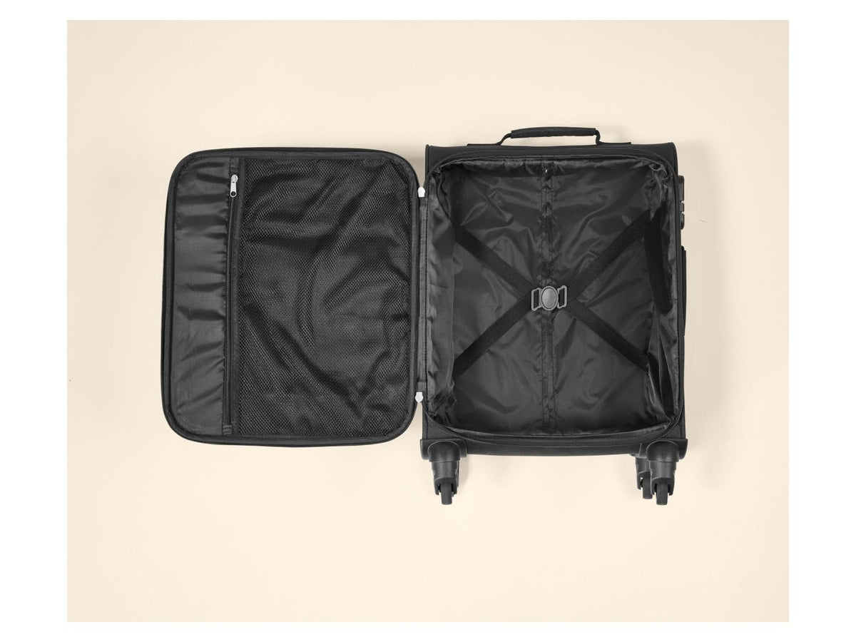 Valise cabine à roulettes, 38 L, noir