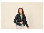 Veste motard ou Blouson en similicuir femme