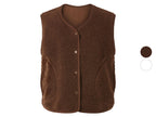 Veste sans manches moumoute femme