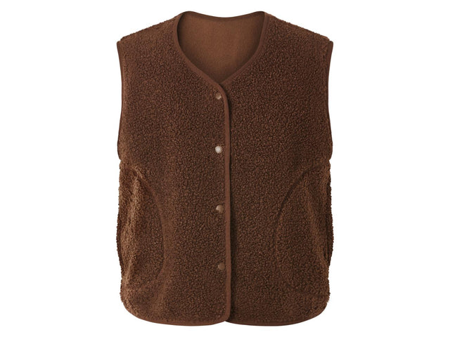 Veste sans manches moumoute femme
