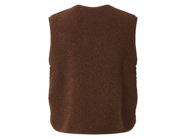 Veste sans manches moumoute femme