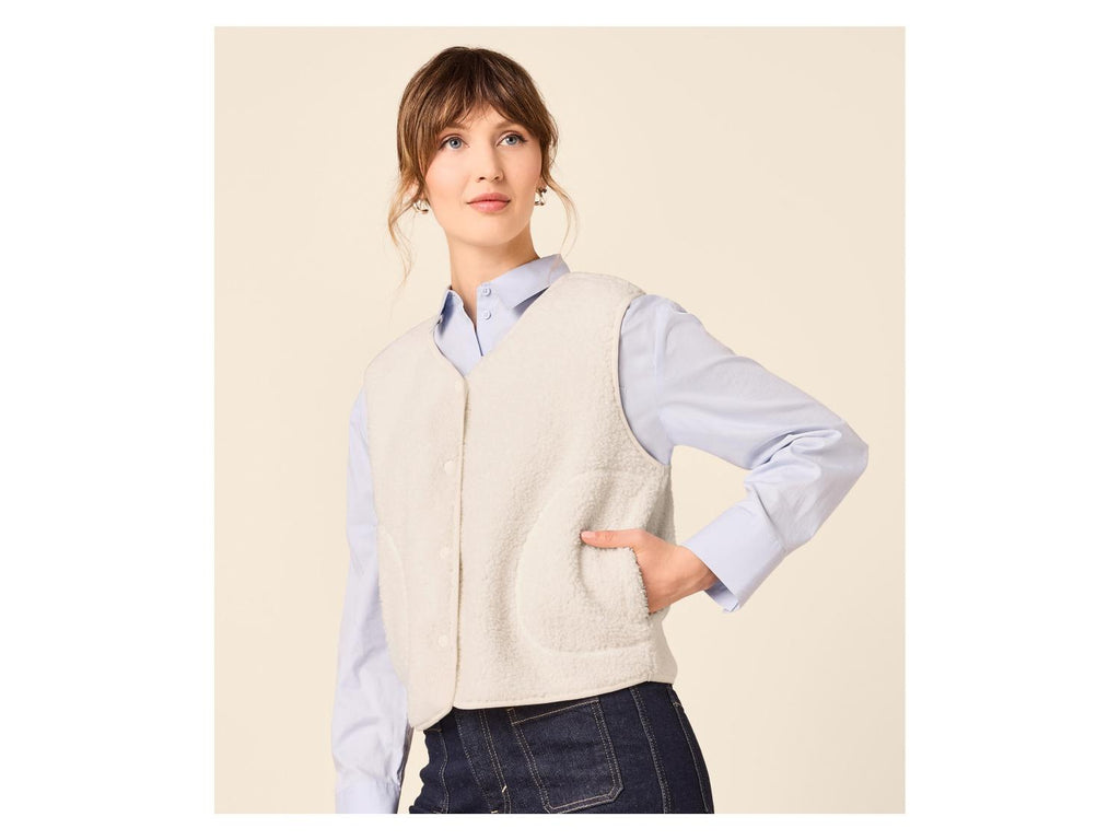 Veste sans manches moumoute femme