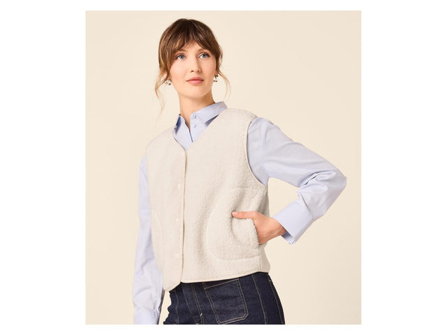 Veste sans manches moumoute femme