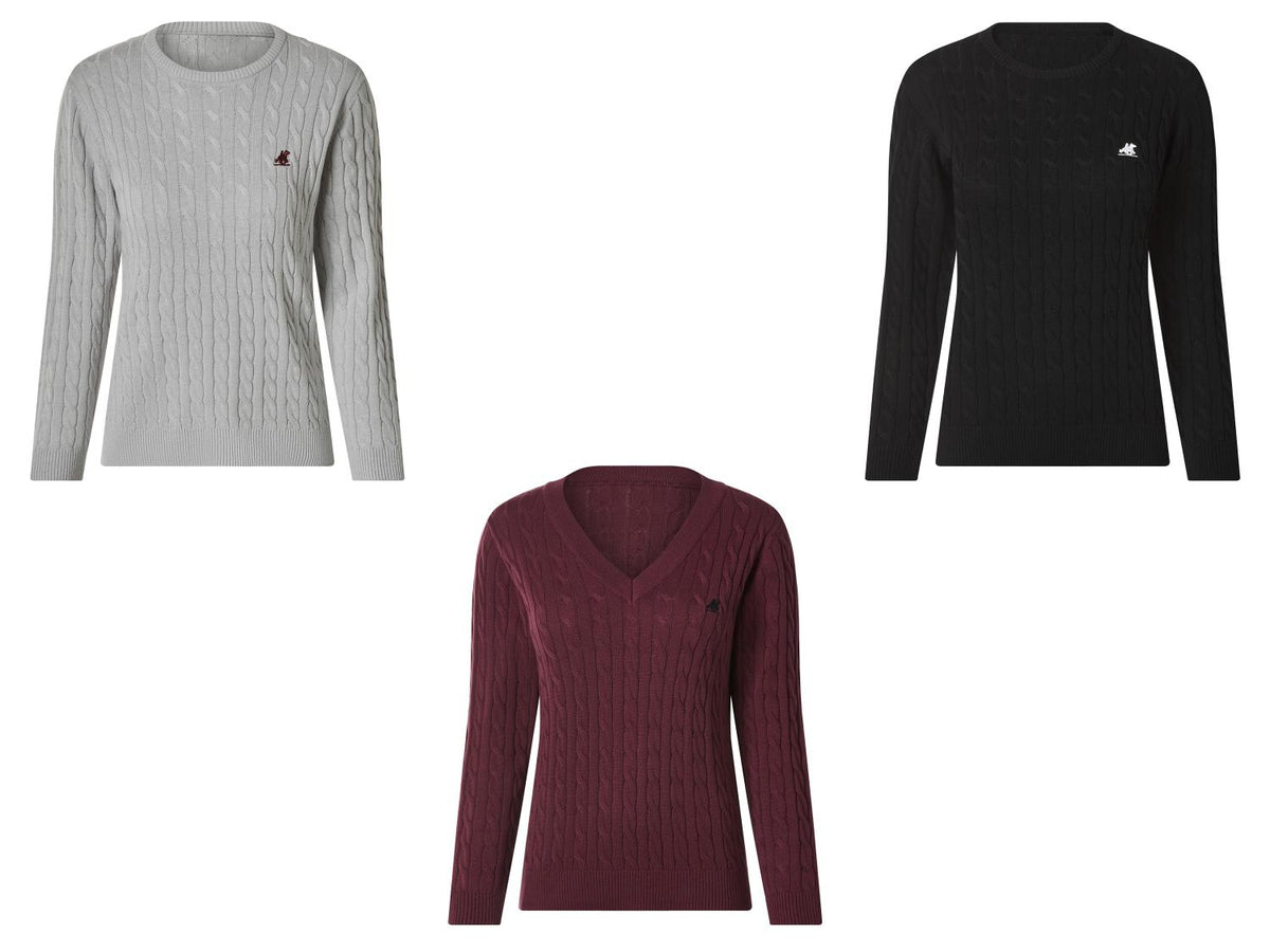 x U.S. Grand Polo Pull en tricot pour femme