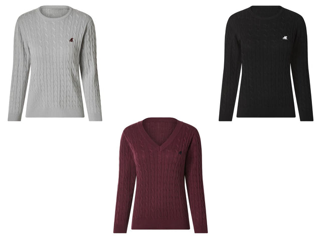 x U.S. Grand Polo Pull en tricot pour femme