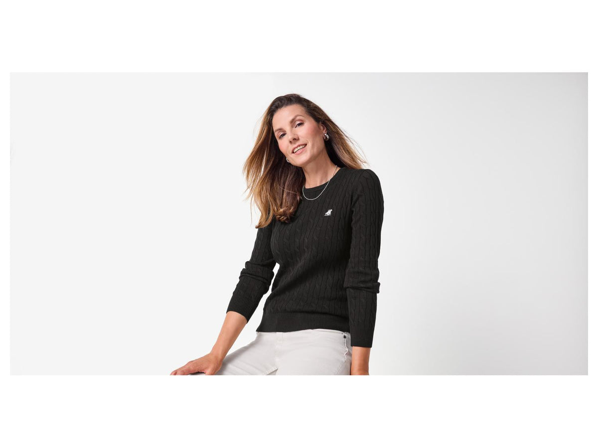 x U.S. Grand Polo Pull en tricot pour femme