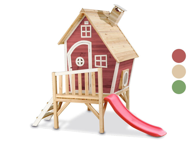 Maisonnette en bois avec toboggan Fantasia 300