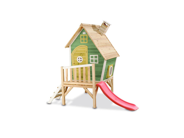 Maisonnette en bois avec toboggan Fantasia 300