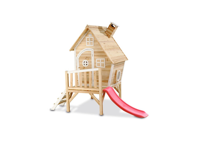 Maisonnette en bois avec toboggan Fantasia 300